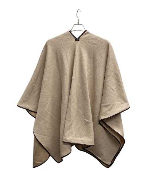 TOMORROW LAND collection（トゥモローランドコレクション）TOMORROW LAND collection (トゥモローランドコレクション) ウールコットンダブルフェイス ポンチョ アイボリー サイズ:36の古着・服飾アイテム