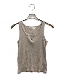 PRANK PROJECT（プランクプロジェクト）の古着「メタルプレートリブタンク」｜ベージュ