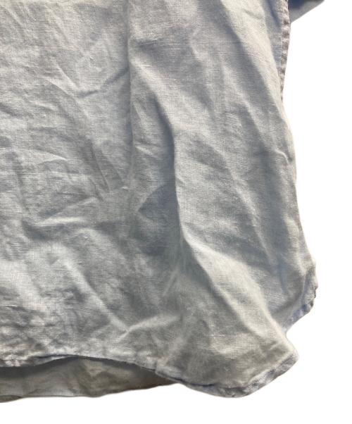 MARGARET HOWELL（マーガレットハウエル）MARGARET HOWELL (マーガレットハウエル) SOFT LINEN ノーカラープルオーバーシャツ ブルー サイズ:2の古着・服飾アイテム