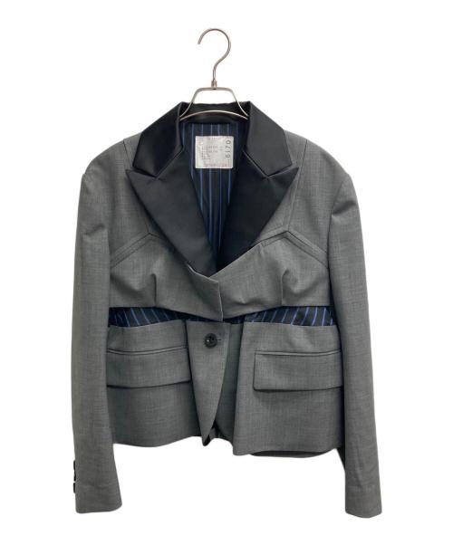 sacai（サカイ）sacai (サカイ) Suiting Jacket グレー サイズ:2	の古着・服飾アイテム