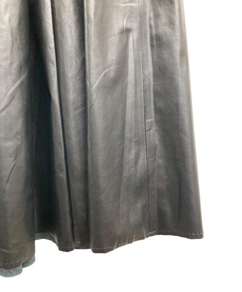 Plage（プラージュ）Plage (プラージュ) Fake Leather ギャザースカート ブラック サイズ:38の古着・服飾アイテム