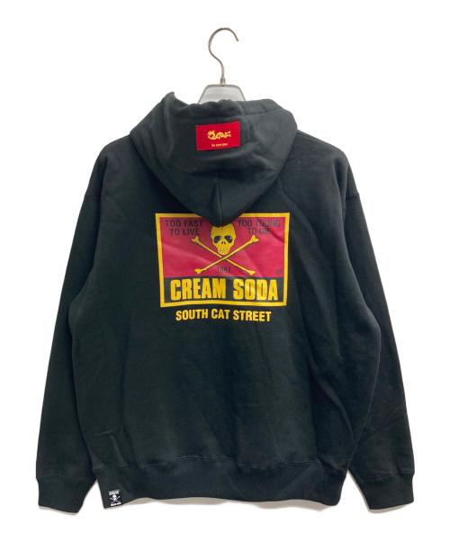 CREAM SODA（クリームソーダ）CREAM SODA (クリームソーダ) カクドクロ プルパーカー ブラック サイズ:XLの古着・服飾アイテム