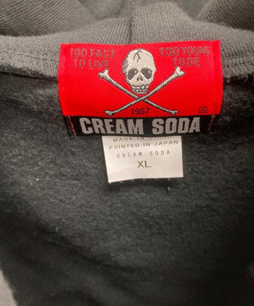 CREAM SODA（クリームソーダ）CREAM SODA (クリームソーダ) カクドクロ プルパーカー ブラック サイズ:XLの古着・服飾アイテム
