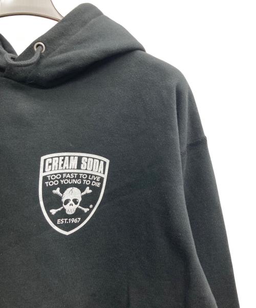 CREAM SODA（クリームソーダ）CREAM SODA (クリームソーダ) カクドクロ プルパーカー ブラック サイズ:XLの古着・服飾アイテム