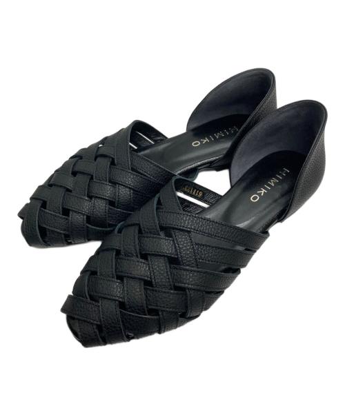 卑弥呼（ヒミコ）卑弥呼 (ヒミコ) クロスメッシュパンプス ブラック サイズ:22.5cmの古着・服飾アイテム