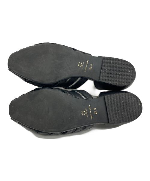 卑弥呼（ヒミコ）卑弥呼 (ヒミコ) クロスメッシュパンプス ブラック サイズ:22.5cmの古着・服飾アイテム