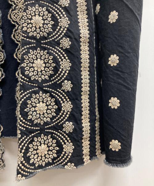 45R（フォーティファイブ・アール）45R (フォーティファイブ・アール) 刺繍デニムコート インディゴの古着・服飾アイテム