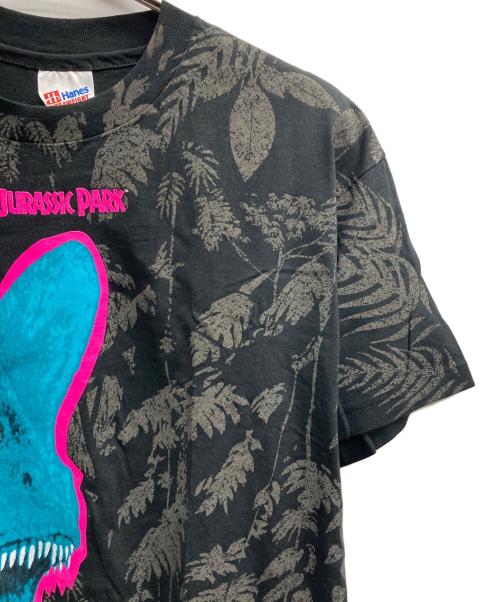 Hanes（ヘインズ）Hanes (ヘインズ) Jurassic ParkプリントTシャツ ブラック サイズ:Lの古着・服飾アイテム