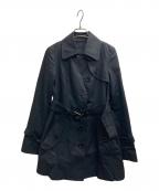 BURBERRY BLUE LABELバーバリーロンドンブルーレーベル）の古着「ノバチェックライナートレンチコート」｜ブラック