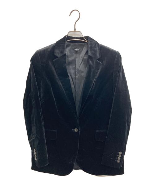 theory（セオリー）theory (セオリー) ベルベットジャケット ブラックの古着・服飾アイテム