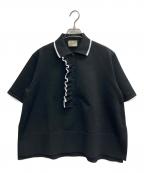 UNITED ARROWS TOKYOユナイテッドアローズトウキョウ）の古着「ミニマルフリル ニット」｜ブラック