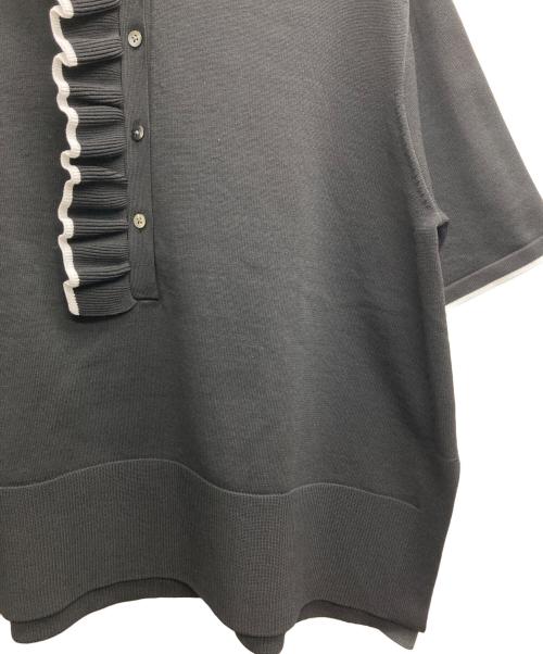 UNITED ARROWS TOKYO（ユナイテッドアローズトウキョウ）UNITED ARROWS TOKYO (ユナイテッドアローズトウキョウ) ミニマルフリル ニット ブラック サイズ:記載無しの古着・服飾アイテム