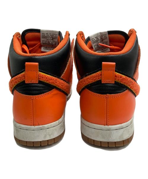 NIKE（ナイキ）NIKE (ナイキ) Dunk High University Chenille Swoosh ブラック×オレンジ サイズ:28.5の古着・服飾アイテム
