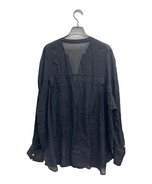 COLLAGE GALLARDAGALANTE（コラージュ ガリャルダガランテ）COLLAGE GALLARDAGALANTE (コラージュ ガリャルダガランテ) 2WAYヴィンテージライクシアーシャツ ブラック サイズ:Fの古着・服飾アイテム