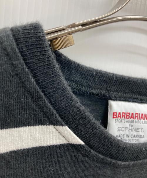 BARBARIAN（バーバリアン）BARBARIAN (バーバリアン) BORDER TEE ブラック サイズ:XLの古着・服飾アイテム