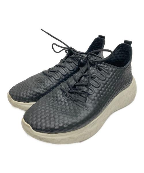 ECCO（エコー）ECCO (エコー) レザースニーカー ブラック サイズ:26cmの古着・服飾アイテム