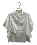 UNITED ARROWS TOKYOユナイテッドアローズトウキョウ）の古着「ペプラム フレアスリーブ ブラウス」｜ホワイト