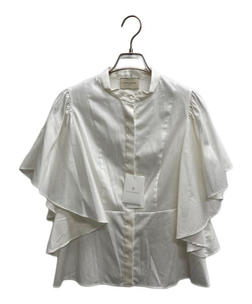 UNITED ARROWS TOKYO（ユナイテッドアローズトウキョウ）UNITED ARROWS TOKYO (ユナイテッドアローズトウキョウ) ペプラム フレアスリーブ ブラウス ホワイト サイズ:FREE 未使用品の古着・服飾アイテム