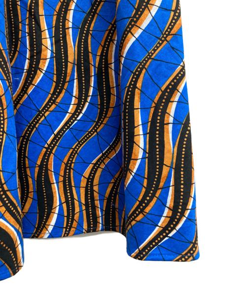 UNITED ARROWS TOKYO（ユナイテッドアローズトウキョウ）UNITED ARROWS TOKYO (ユナイテッドアローズトウキョウ) エスニックプリント スカート ブルー サイズ:40の古着・服飾アイテム