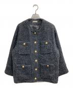 Loungedressラウンジドレス）の古着「ツイードジャケット」｜グレー