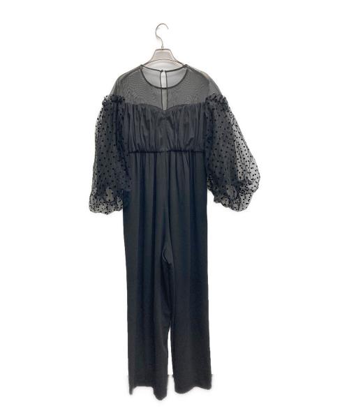 ANDRESD（アンドレスド）ANDRESD (アンドレスド) フロッキードットオールインワン ブラック サイズ:Mの古着・服飾アイテム