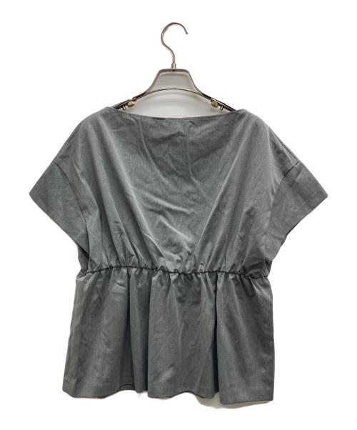UNITED ARROWS TOKYO（ユナイテッドアローズトウキョウ）UNITED ARROWS TOKYO (ユナイテッドアローズトウキョウ) ウエストギャザーブラウス グレー サイズ:38 未使用品の古着・服飾アイテム