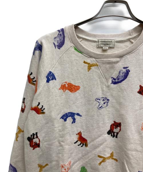 maison kitsune（メゾンキツネ）MAISON KITSUNE (メゾンキツネ) クルーネックスウェット ベージュ サイズ:Sの古着・服飾アイテム