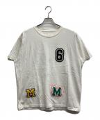 MM6 Maison Margielaエムエムシックスメゾンマルジェラ）の古着「ワッペンTシャツ」｜ホワイト