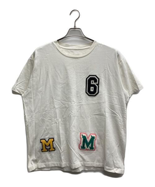 MM6 Maison Margiela（エムエムシックスメゾンマルジェラ）MM6 Maison Margiela (エムエムシックスメゾンマルジェラ) ワッペンTシャツ ホワイト サイズ:Sの古着・服飾アイテム