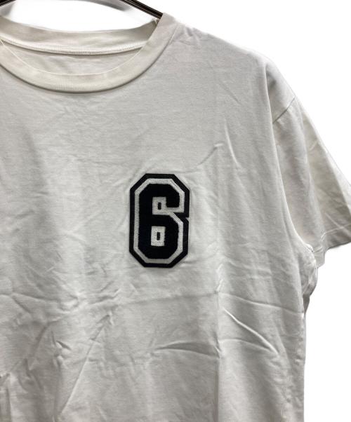 MM6 Maison Margiela（エムエムシックスメゾンマルジェラ）MM6 Maison Margiela (エムエムシックスメゾンマルジェラ) ワッペンTシャツ ホワイト サイズ:Sの古着・服飾アイテム