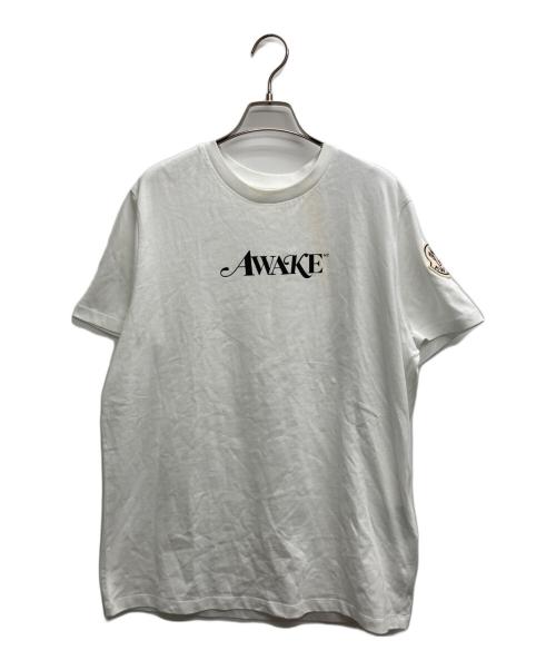 MONCLER（モンクレール）MONCLER (モンクレール) AWAKE (アウェイク) ロゴワッペンプリントTシャツ ホワイト サイズ:Mの古着・服飾アイテム