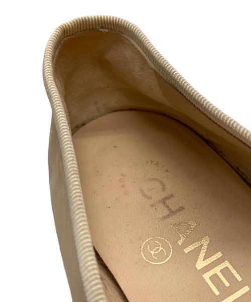 CHANEL（シャネル）CHANEL (シャネル) ココマークバレエシューズ ベージュ×ブラック サイズ:37Cの古着・服飾アイテム