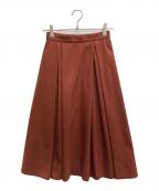 DRESSTERIORドレステリア）の古着「タックフレアスカート」｜ブラウン