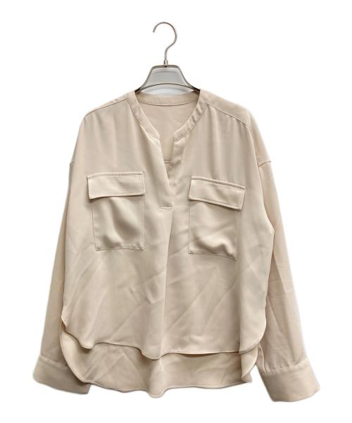 Noble（ノーブル）Noble (ノーブル) ワークディテールドレープシャツ ベージュ サイズ:記載無しの古着・服飾アイテム
