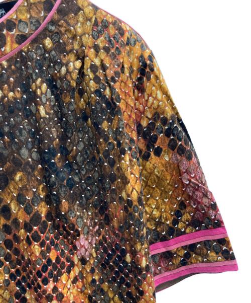 LAONARD（レオナード）LAONARD (レオナード) パイソンプリントカットソー ブラウン サイズ:Mの古着・服飾アイテム