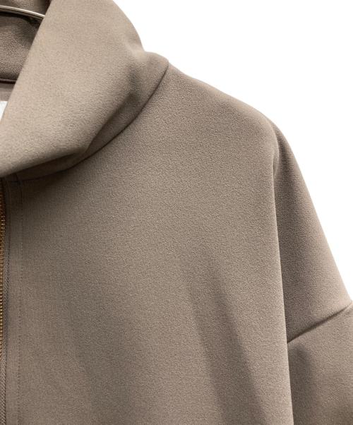 Lui's（ルイス）Lui's (ルイス) ジョーゼットハーフZIP5分袖カットソー ブラウン サイズ:FREEの古着・服飾アイテム