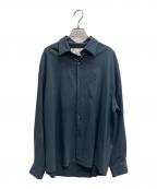 CITYシティ）の古着「オーバーサイズウールシャツ」｜ブラック