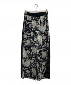 ADOREアドーア）の古着「オリエンタルプリントワイドパンツ」｜ブラック