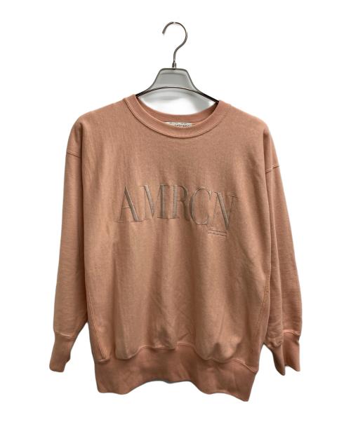 Americana（アメリカーナ）Americana (アメリカーナ) 刺繍スウェット ピンク サイズ:表記無しの古着・服飾アイテム