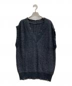 MAISON SPECIALメゾンスペシャル）の古着「コットンブークレーベスト」｜ブラック