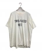 REMI RELIEF×CHAOSレミレリーフ×カオス）の古着「プリントTシャツ」｜ホワイト