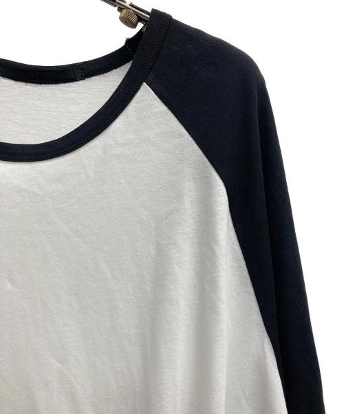 AP STUDIO（エーピーストゥディオ）AP STUDIO (エーピーストゥディオ) ラグランTシャツ ホワイト×ブラック サイズ:Freeの古着・服飾アイテム