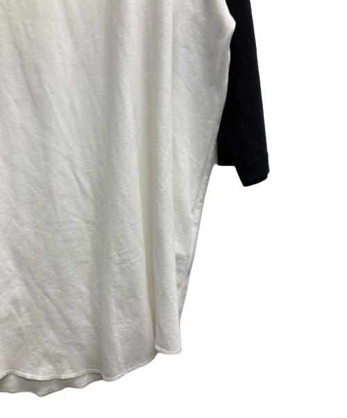 AP STUDIO（エーピーストゥディオ）AP STUDIO (エーピーストゥディオ) ラグランTシャツ ホワイト×ブラック サイズ:Freeの古着・服飾アイテム