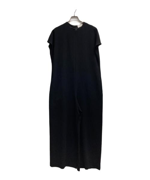 AP STUDIO（エーピーストゥディオ）AP STUDIO (エーピーストゥディオ) クルーネックストレートオールインワン ブラック サイズ:記載無しの古着・服飾アイテム