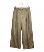 MAISON SPECIALメゾンスペシャル）の古着「yocell Twill Chambray Two-Tuck Wide Pants」｜グリーン