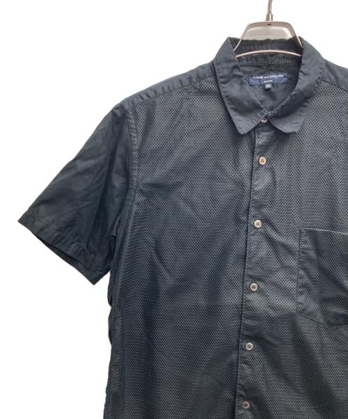 COMME des GARCONS HOMME（コムデギャルソン オム）COMME des GARCONS HOMME (コムデギャルソン オム) メッシュ切替半袖シャツ ブラック サイズ:Mの古着・服飾アイテム