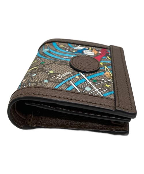 GUCCI（グッチ）GUCCI (グッチ) Disney (ディズニー) ドナルドダック カードケース ウォレット ブラウンの古着・服飾アイテム