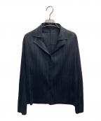 PLEATS PLEASEプリーツプリーズ）の古着「プリーツシャツ」｜ブラック