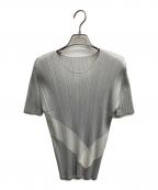 PLEATS PLEASEプリーツプリーズ）の古着「プリーツカットソー」｜グレー