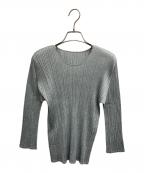 PLEATS PLEASEプリーツプリーズ）の古着「プリーツカットソー」｜グレー